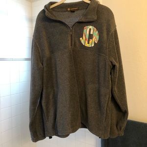 Monogram Quarter Zip Sweatshirt